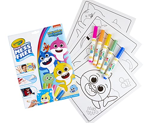 Crayola Baby Shark Color Wonder Pages: Mess-Free Toddler Coloring