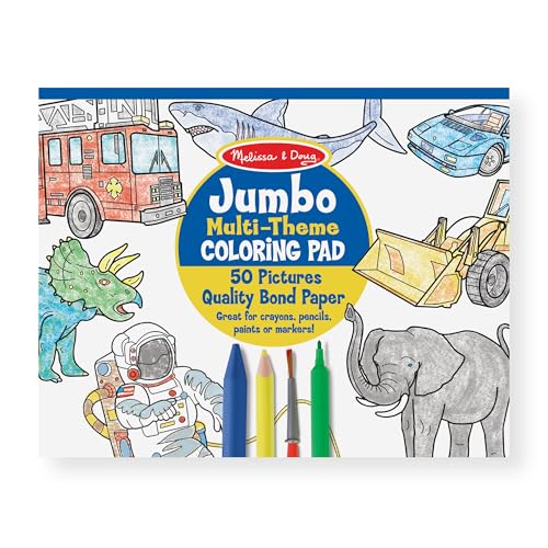 Jumbo Kids' Coloring Pads - Animals, Vehicles, and More
