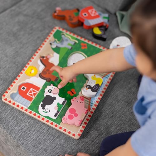 Farm Wooden Chunky Puzzle - Animal Toys for Toddlers