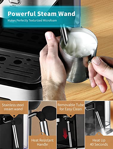 Gevi Espresso Machine with Milk Foaming Wand