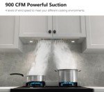 Getue 30" Stainless Steel Range Hood, 900 CFM