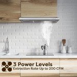 CIARRA 76.2cm Stainless Steel Kitchen Range Hood