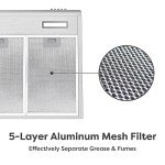 CIARRA 76.2cm Stainless Steel Kitchen Range Hood