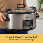 Digital Control Stainless Steel Slow Cooker - Large Capacity
