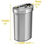 iTouchless 23 Gallon Stainless Steel Trash Can