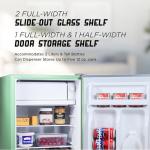 ICEBOX IBCR25MNT Mint Green Mini Fridge with Freezer