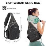 G4Free Lightweight Pickleball Sling Bag - Black