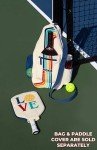STEEL MILL AND CO. Pickleball Bags for Ladies and Men, Unisex Pickleball Bag Holds 4 Pickleball Paddles, Adjustable Sling Bag with Fence Hook and Water Bottle Holder, Retro Stripe