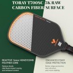 JOJOLEMON Carbon Fiber Pickleball Paddles for Spin