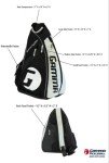 GAMMA Adjustable Pickleball Sling Bag - Black/Gray