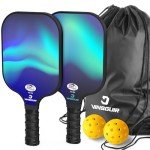 Lightweight Pickleball Paddles with Carry Bag - 2 Pack