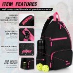 AEROBIX Stylish Pink Pickleball Backpack Bag