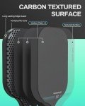 VINSGUIR Elongated Carbon Fiber Pickleball Paddle