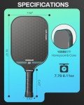 VINSGUIR Elongated Carbon Fiber Pickleball Paddle