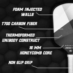 StrykeSports Raw Carbon Fiber Pickleball Paddle