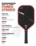 Raw T700 Carbon Fiber Pickleball Paddle - Red