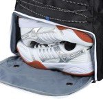 ZEEMO Black Pickleball Bag with Shoe Compartment