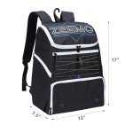 ZEEMO Black Pickleball Bag with Shoe Compartment