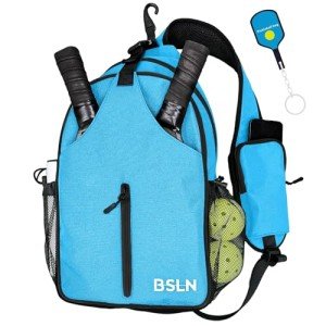 BSLN Adjustable Pickleball Sling Bag with Hook
