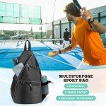 Versatile Pickleball Backpack with Water Bottle Pocket