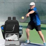 Jaffzora Pickleball Paddle Bag with Shoe Compartment