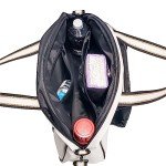 Women's White Synthetic Leather Pickleball Gym Bag