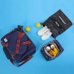 Navy Pickleball Bags with Insulated Beverage Holder