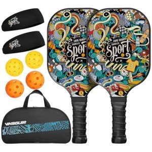Vinsguir Pickleball Paddle Set with Balls and Bag