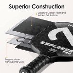Pro Pickleball Paddle with Graphite Carbon Fiber Face