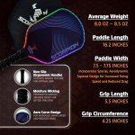 Lightweight Scorpion T700 Carbon Fiber Pickleball Paddle Set