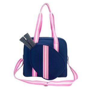 SPELIKO Striped Navy Women's Pickleball Sling Bag