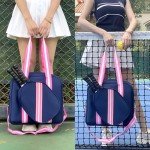 SPELIKO Striped Navy Women's Pickleball Sling Bag
