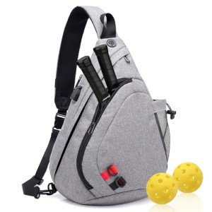 Lebenwell Adjustable Sling Pickleball Bag with Pocket