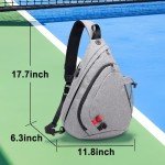 Lebenwell Adjustable Sling Pickleball Bag with Pocket