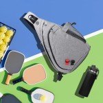Lebenwell Adjustable Sling Pickleball Bag with Pocket
