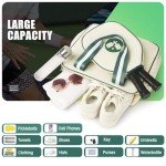 Adjustable Pickleball Paddle Bag - Beige Tote