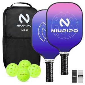 Niupipo Pickleball Paddle Set with Balls & Picker