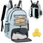 Multifunctional Pickleball Backpack with Shoe Compartment