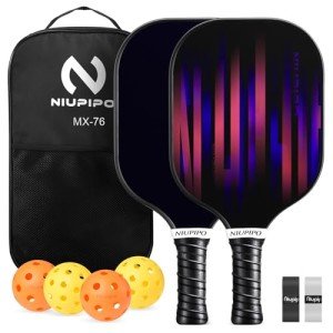 Niupipo Carbon Fiber Pickleball Paddles Set of 2