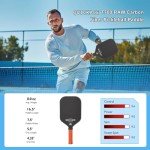 QUICKACE Carbon Fiber Pickleball Paddles with Cover