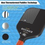 QUICKACE Carbon Fiber Pickleball Paddles with Cover