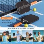 QUICKACE Carbon Fiber Pickleball Paddles with Cover