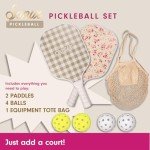 Sonix Pickleball Paddle Set with 2 Rackets & 4 Balls