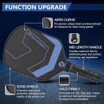OXIKEN 10mm Carbon Fiber Pickleball Paddle with Cover