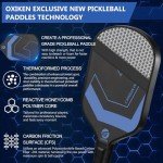 OXIKEN 10mm Carbon Fiber Pickleball Paddle with Cover