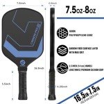 OXIKEN 10mm Carbon Fiber Pickleball Paddle with Cover