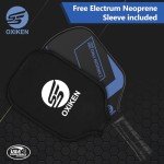 OXIKEN 10mm Carbon Fiber Pickleball Paddle with Cover