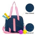 SPELIKO Striped Navy Women's Pickleball Sling Bag