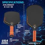 High Performance 3K Carbon Fiber Pickleball Paddle