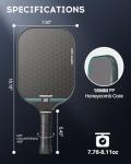 VINSGUIR Elongated Carbon Fiber Pickleball Paddle